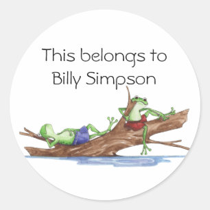 Namensbuch-Teller Runder Aufkleber