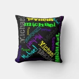 Namenscollagen-Kissen in den hellen elektrischen Kissen Für Draußen