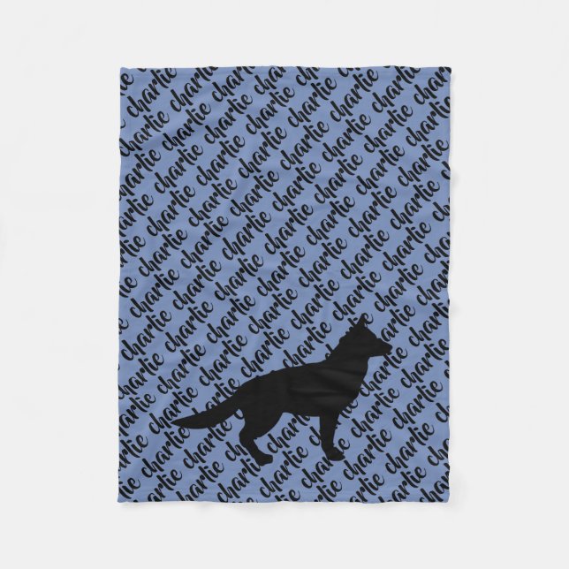 Namensdie Fleece-Decke des Schäferhund-Hundes Fleecedecke (Vorderseite)