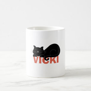Namensentwurf mit Katzenelement Tasse