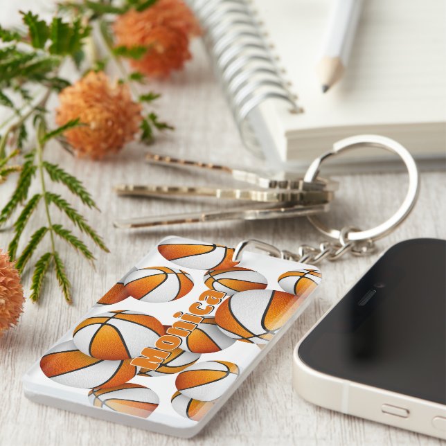 Namensgeflecht der Orangenbällchen Schlüsselanhänger (Vorderseite rechts)