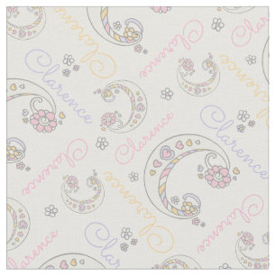 Namensgewebe Monogramm Clarence Buchstaben C Stoff