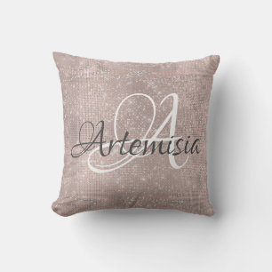 Namensgraues Rosen-zuerstgoldgrauer Funken Kissen