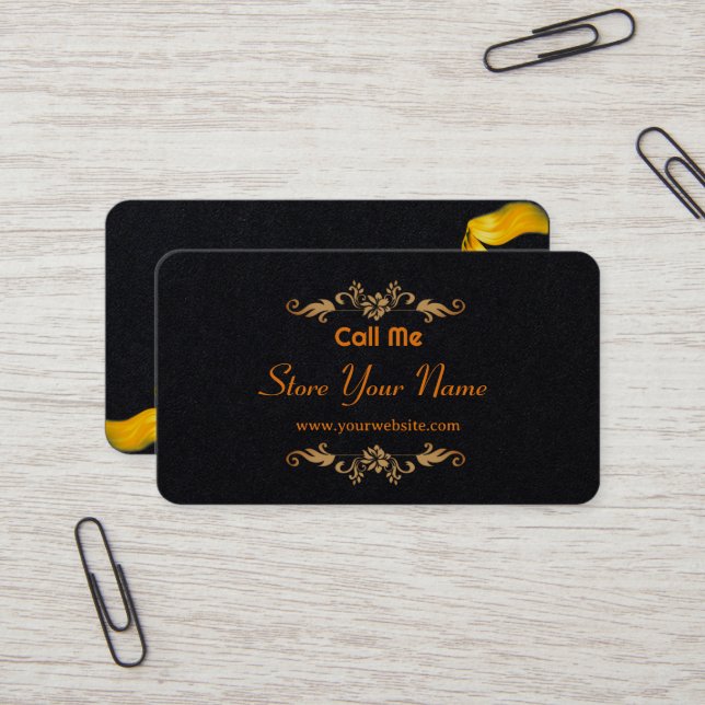 Namenskarte | Card Custom Elegan (Vorderseite/Rückseite Beispiel)