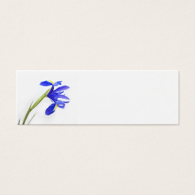 Namenskarte für den Hochzeitsplatz - lila Iris-Blu (Vorderseite)