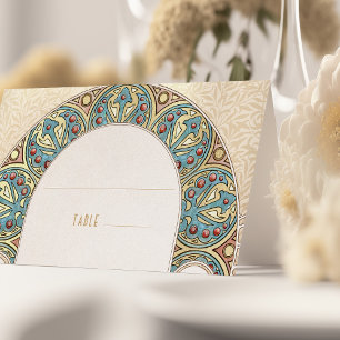 Namenskarten Hochzeitstisch Vintage Art Nouveau