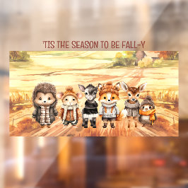 Namensklammer für Niedliche Tiere von Fall Friends Fensteraufkleber