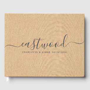 Namenskürzel des Paares Hochzeitsmonogramm Pfirsic Gästebuch