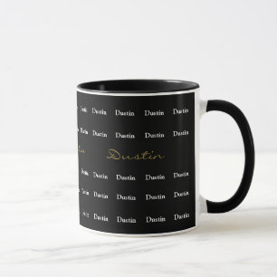 Namensmuster personalisierte Typografie Tasse