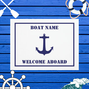 Namensnennung des Nautikers an Bord Fußmatte