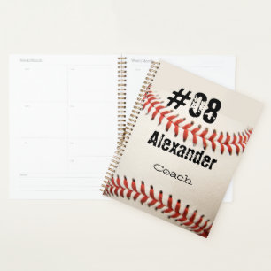 Namensnummer Position Custom White Baseball Planer