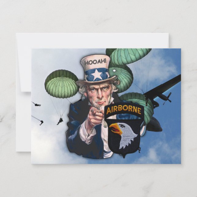 Namenspatch "Armee 101. im Flugzeug Division" (Vorderseite)