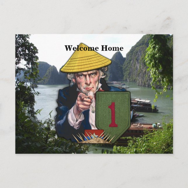 Namenspatch der ersten Infanteriedivision Postkarte (Vorderseite)