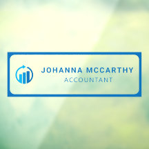 Namensplakette | Glass Door Accountant Business Lo