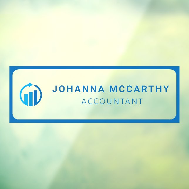 Namensplakette | Glass Door Accountant Business Lo Fensteraufkleber (Blatt 3)