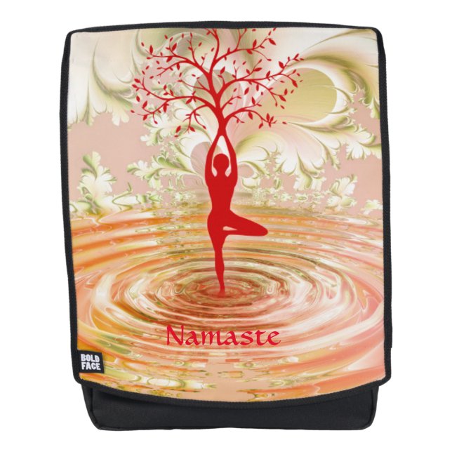 Namensquotenbaum des Lebens Zen-Yoga-Meditation Rucksack (Vorderseite)