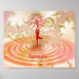 Namensquotenbaum des Lebens Zen-Yoga Poster