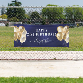 Namensschild der Blaue Goldballons für die Birthda Banner