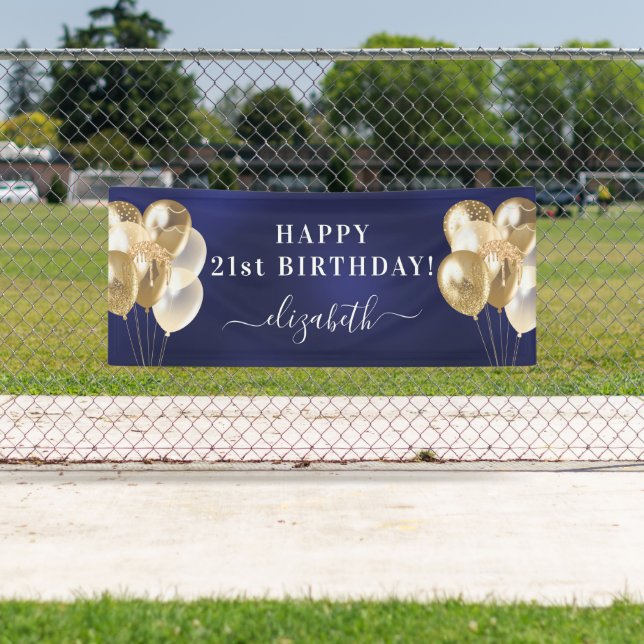 Namensschild der Blaue Goldballons für die Birthda Banner (Insitu)