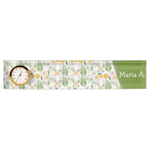 Namensschild Florales Monogramm Namensplakette