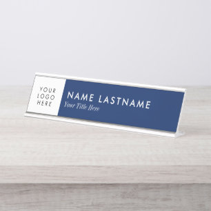 Namensschild für benutzerdefinierte Logo Navy Blue