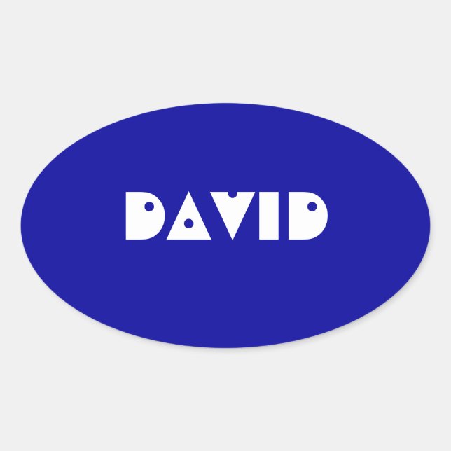 Namensschild für das Auge Ovaler Aufkleber (Vorderseite)