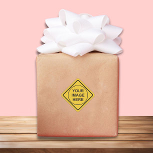 Namensschild für die benutzerdefinierte Warnung Di Quadratischer Aufkleber