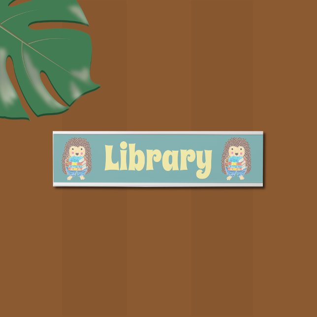 Namensschild für die Schulbibliothek (Von Creator hochgeladen)