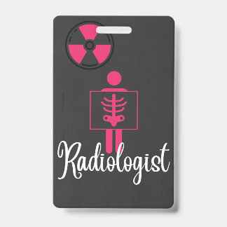 Namensschild für Radiologen Ausweis