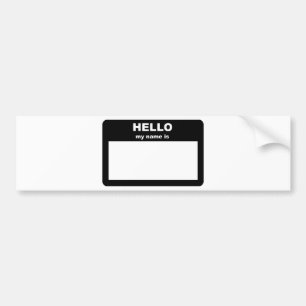 Namensschild - HALLO ist mein Name Autoaufkleber