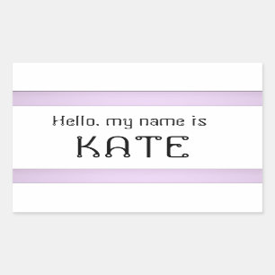 Namensschild Hallo mein Name ist Rechteckiger Aufkleber