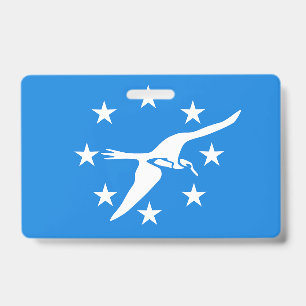 Namensschild mit der Flagge der Stadt Corpus Chris Ausweis