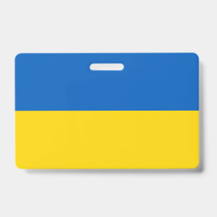 Namensschild mit der Flagge der Ukraine Ausweis