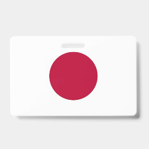 Namensschild mit der Flagge Japans Ausweis