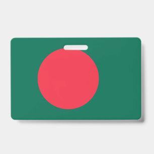 Namensschild mit der Flagge von Bangladesch Ausweis