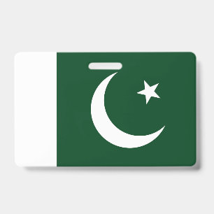 Namensschild mit der Flagge von Pakistan Ausweis