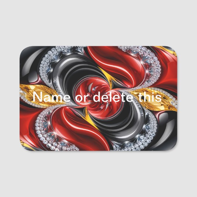 Namensschild mit deutschen Farben (Vorderseite)