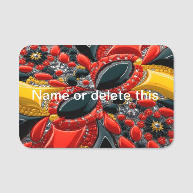 Namensschild mit Deutschland Farben (Vorderseite)