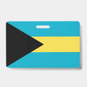 Namensschild mit Flagge der Bahamas Ausweis