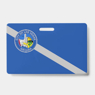 Namensschild mit Flagge der Stadt Las Vegas Ausweis