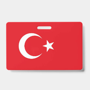 Namensschild mit Flagge der Türkei Ausweis