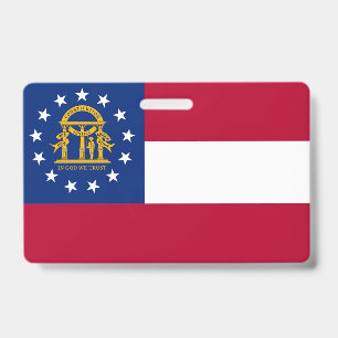 Namensschild mit Flagge des Bundesstaates Georgia, Ausweis