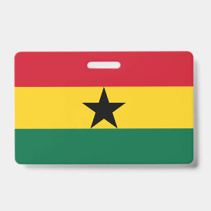 Namensschild mit Flagge von Ghana Ausweis