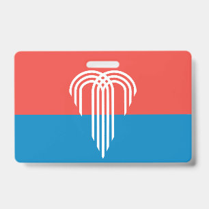 Namensschild mit Flagge von Kansas City Ausweis