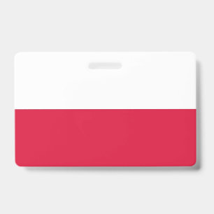 Namensschild mit Flagge von Polen Ausweis