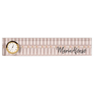 Namensschild Rosa Rose Glitter Namensplakette