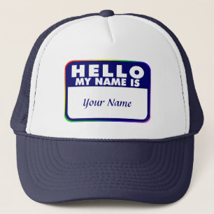 Namensschild-Schablone Truckerkappe