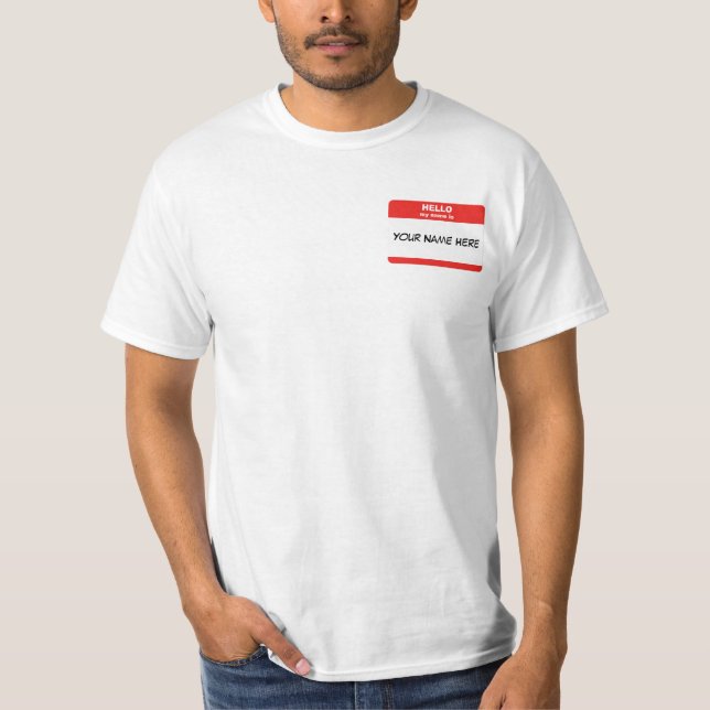 Namensschild T-Shirt (Vorderseite)