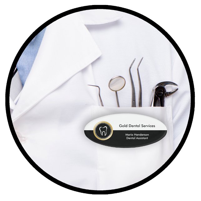 Namensschilder der Mitarbeiter von Classy Dentist  Namenschild (Von Creator hochgeladen)