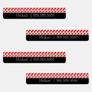 Namensschilder der Red Dots School Etiketten